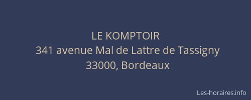 LE KOMPTOIR