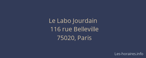 Le Labo Jourdain