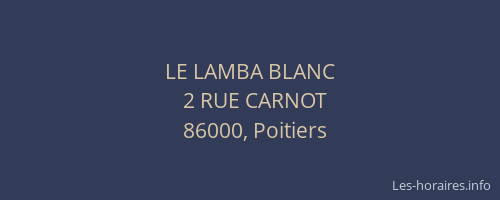 LE LAMBA BLANC