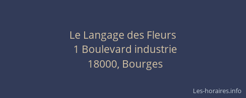 Le Langage des Fleurs