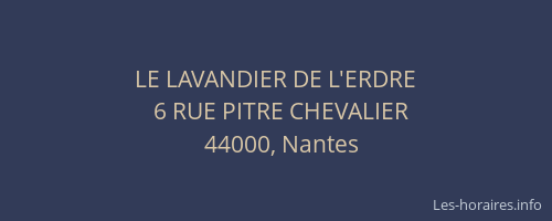 LE LAVANDIER DE L'ERDRE
