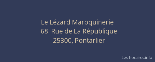 Le L&eacute;zard Maroquinerie