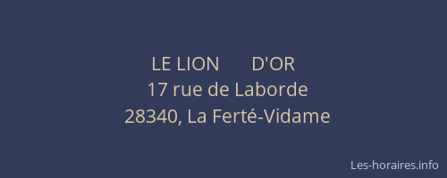 LE LION       D'OR