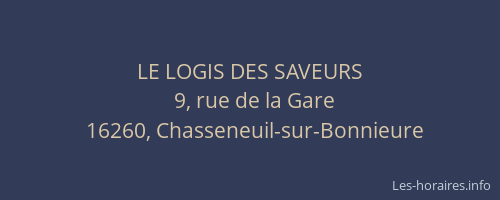 LE LOGIS DES SAVEURS