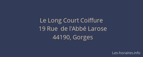 Le Long Court Coiffure