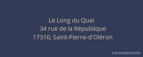 Le Long du Quai