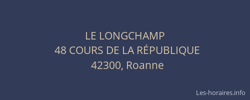 LE LONGCHAMP