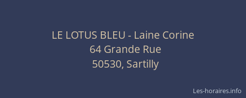 LE LOTUS BLEU - Laine Corine