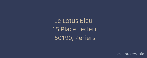 Le Lotus Bleu