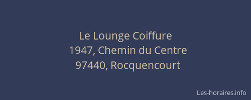 Le Lounge Coiffure