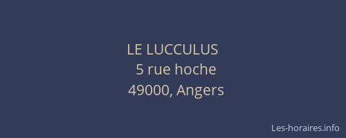 LE LUCCULUS