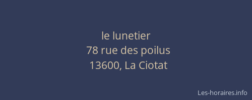 le lunetier