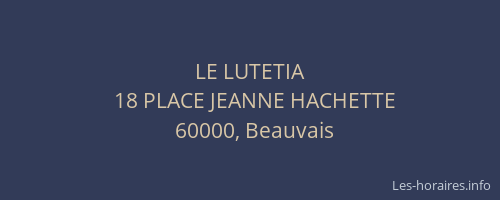 LE LUTETIA