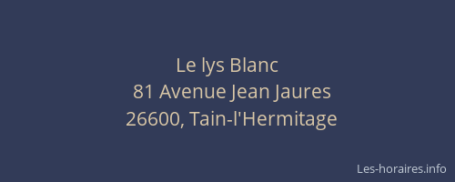 Le lys Blanc