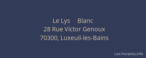 Le Lys     Blanc