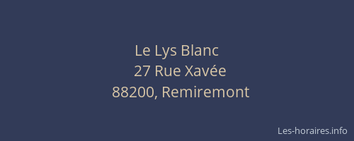 Le Lys Blanc