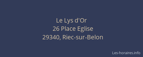 Le Lys d'Or