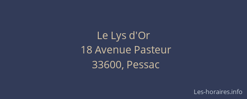 Le Lys d'Or
