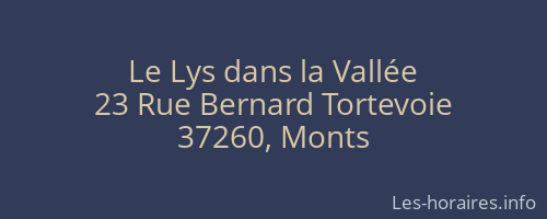 Le Lys dans la Vallée