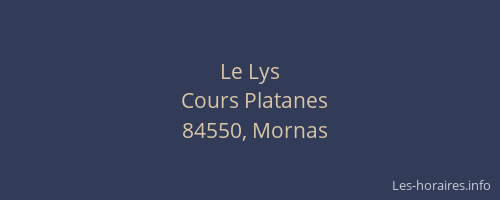 Le Lys