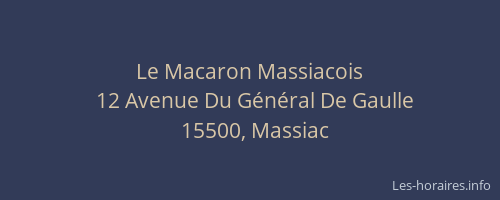 Le Macaron Massiacois