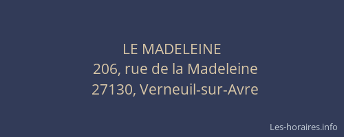 LE MADELEINE