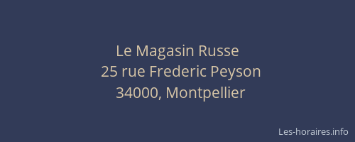 Le Magasin Russe