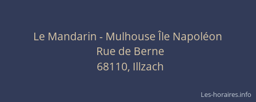 Le Mandarin - Mulhouse Île Napoléon
