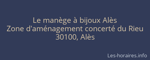 Le manège à bijoux Alès