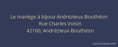 Le manège à bijoux Andrézieux-Bouthéon