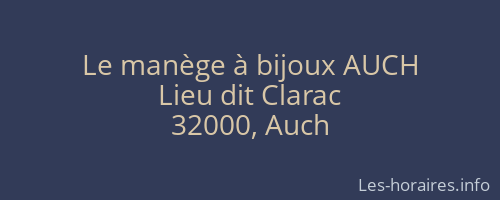 Le manège à bijoux AUCH