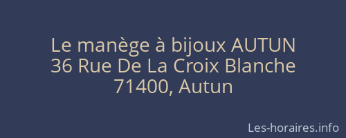 Le manège à bijoux AUTUN