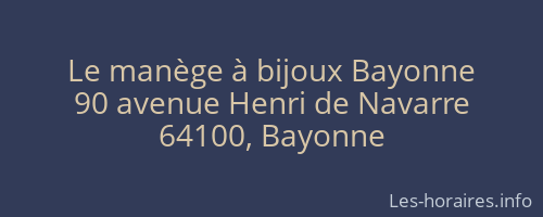 Le manège à bijoux Bayonne