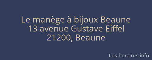 Le manège à bijoux Beaune