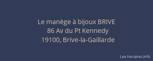 Le manège à bijoux BRIVE