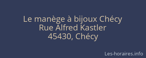 Le manège à bijoux Chécy