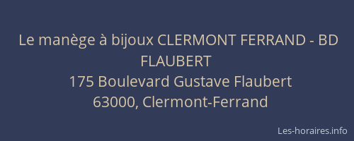 Le manège à bijoux CLERMONT FERRAND - BD FLAUBERT