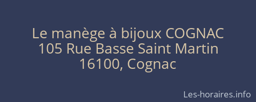 Le manège à bijoux COGNAC