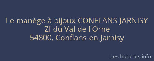 Le manège à bijoux CONFLANS JARNISY