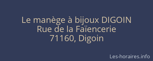 Le manège à bijoux DIGOIN