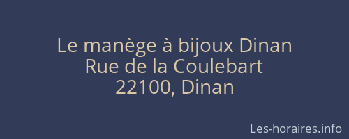 Le manège à bijoux Dinan