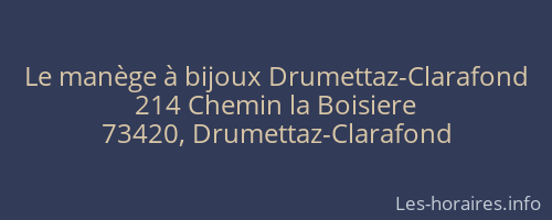 Le manège à bijoux Drumettaz-Clarafond