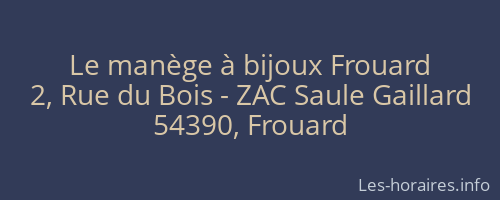 Le manège à bijoux Frouard