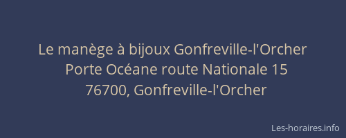 Le manège à bijoux Gonfreville-l'Orcher