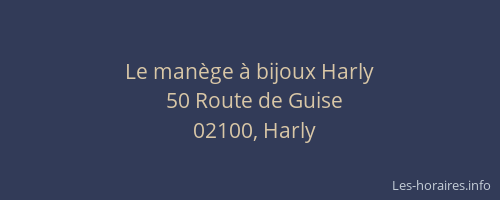 Le manège à bijoux Harly