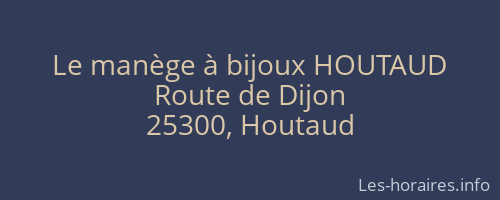 Le manège à bijoux HOUTAUD