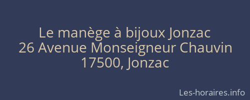 Le manège à bijoux Jonzac