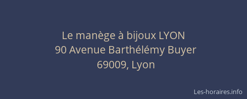 Le manège à bijoux LYON