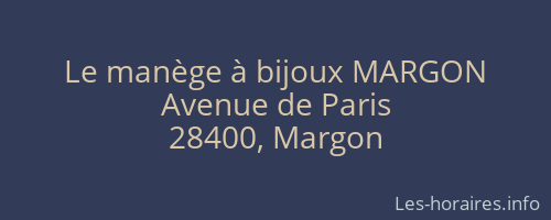 Le manège à bijoux MARGON