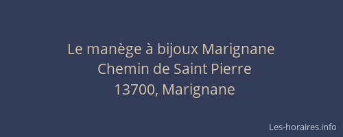 Le manège à bijoux Marignane